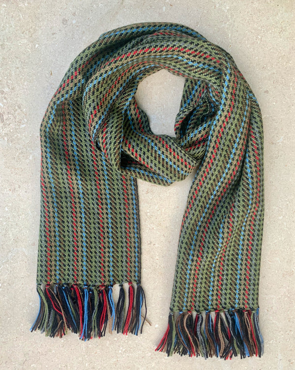 multi color alpaca scarf