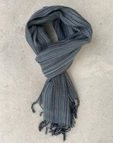 black grey wool scarf
