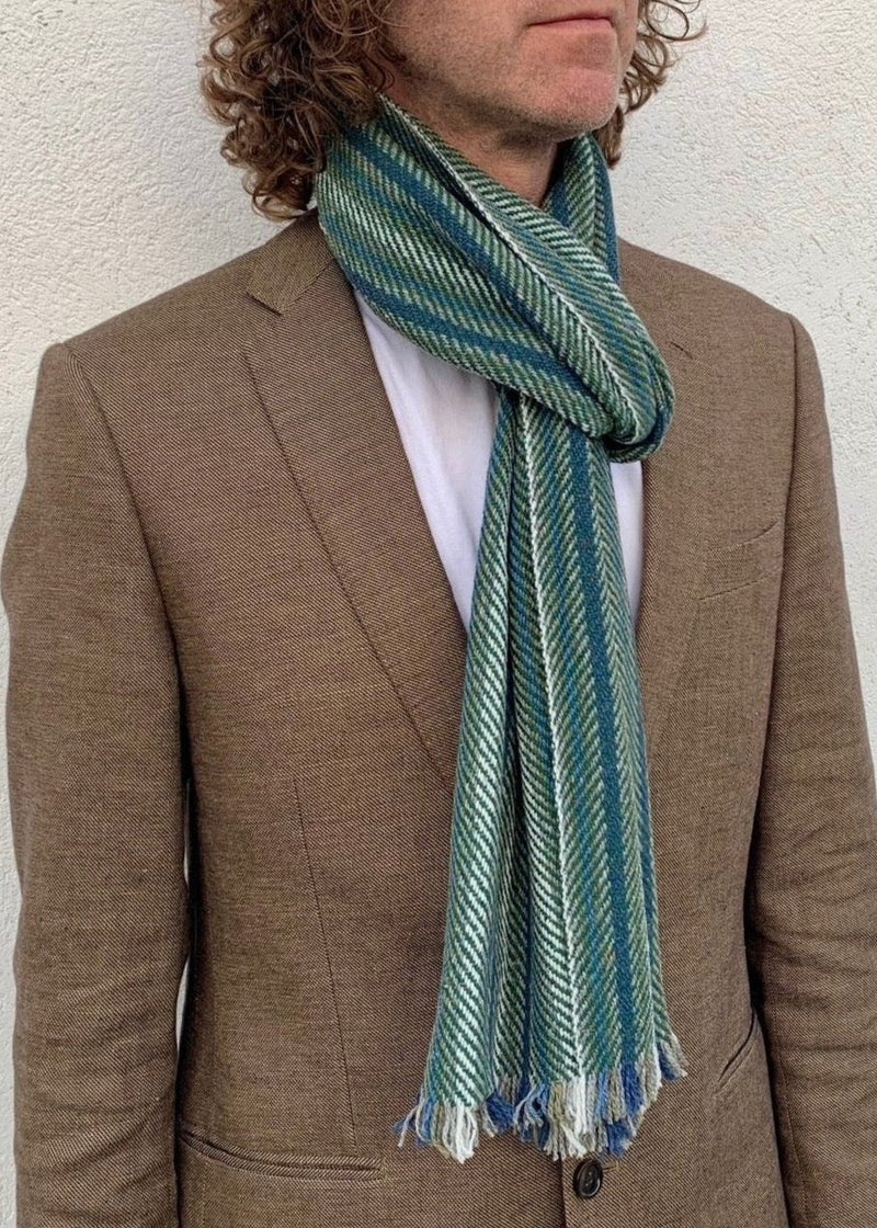 man scarf in wool