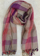 AUTUMN CHECK - ECRU PURPLE