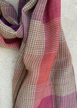 AUTUMN CHECK - ECRU PURPLE