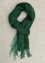 Men scarf duotone green 1 wool
