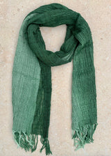Men scarf duotone green 4 wool