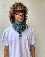Men scarf light wool blue scarf 1
