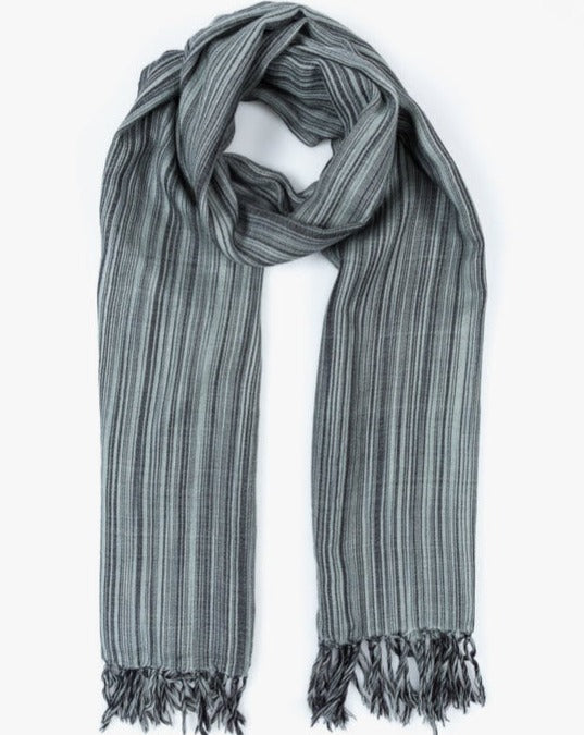 black grey wool scarf